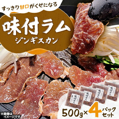 【ふるさと納税】【マオイ肉工房】 味付ラムジンギスカン　500g×4パックセット 【北海道長沼町】【配送不可地域：離島】【1664581】