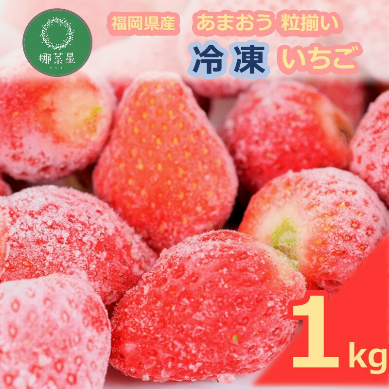 【ふるさと納税】自然栽培 福岡県産あまおう粒揃い(冷凍) 1kg【B5-056】