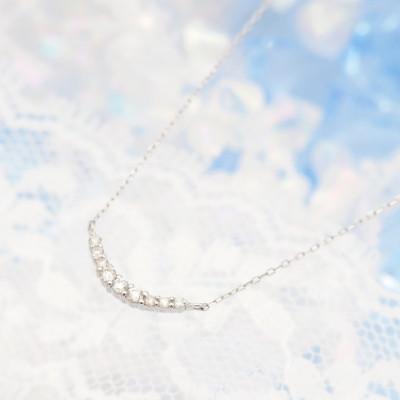 ふるさと納税 山梨県 PT900/PT850 0.10ctダイヤモンド アーチペンダントネックレス HH018644 |  | 01