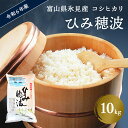 【ふるさと納税】令和6年産 富山県 氷見産 コシヒカリ 《ひみ穂波》 10kg ＜10月以降順次発送＞ 富山県 氷見市 米 こしひかり 10kg