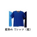 【ふるさと納税】藍染めTシャツ（藍）　【ファッション・藍染めTシャツ・藍染め・Tシャツ・民芸品・工芸品・伝統技術・コットン】