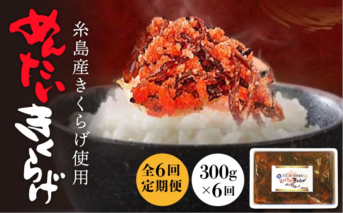 【全6回定期便】結樹農園 アグリス めんたい きくらげ 300g 《糸島》【結樹農園アグリス】きくらげ/国産/明太/明太子 [AAJ006]