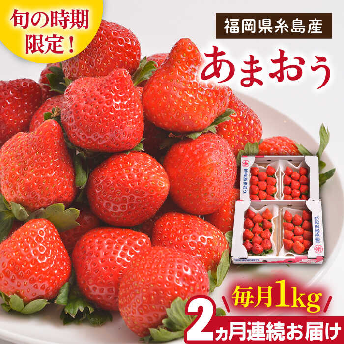 【ふるさと納税】【先行予約】【全2回定期便】糸島産【冬】あまおう 4パック 毎月1kg 【2025年12月上旬以降順次発送】糸島市 / 南国フルーツ株式会社 [AIK024] 41000円