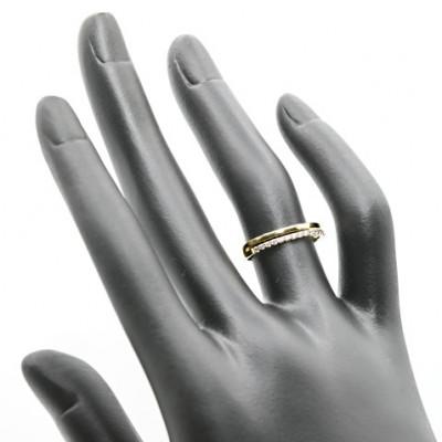 ふるさと納税 笛吹市 重ね付け風ダイヤモンドリング 0.12CT　R3971DI-Y　#13 |  | 03