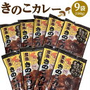 【ふるさと納税】大分県産きのこをまるごと！豊後きのこカレー 180g×9袋 セット | カレー カレーライス レトルト レトルトカレー しいたけ 椎茸 シイタケ どんこ椎茸 お取り寄せグルメ お取り寄せ 取り寄せ グルメ きのこ キノコ 湯布院 由布院 ゆふいん