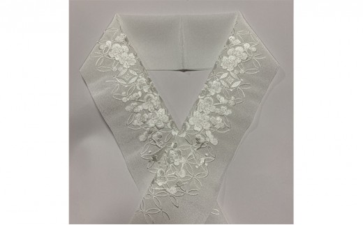
半衿　半襟　七宝繋ぎに宝尽くし　刺繍 [№5275-0194]

