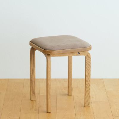 ふるさと納税 府中市 府中市の家具　コッコスツール　オーク材/生地:ラムース(ブラウン)(組み立て式)