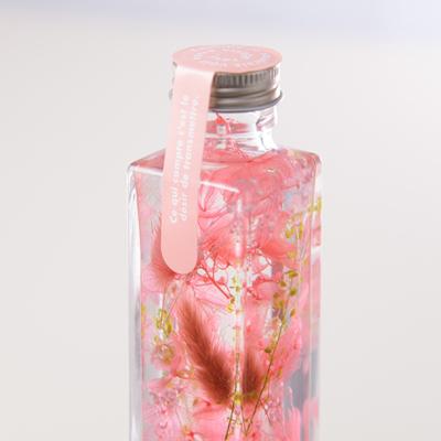 ふるさと納税 富良野市 【ギフト】富良野のお花 ハーバリウムボトル〈高さ約17cm〉 2本セット(ラベンダー、赤ピンク) |  | 02