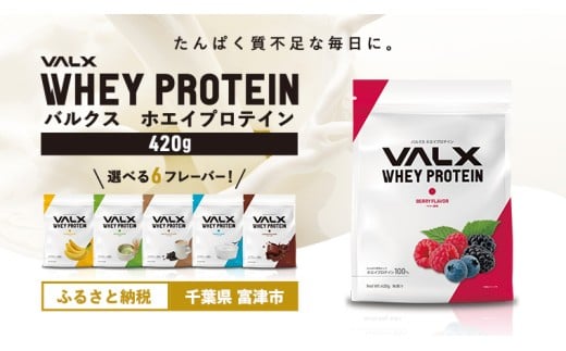 【最短5営業日以内発送】VALX ホエイ プロテイン ベリー バルクス 420g フレーバー 人気 国産 筋トレ トレーニング フィットネス 美容 健康 女性 ダイエット トレーニング 運動