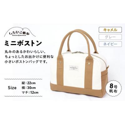ふるさと納税 栃木市 【いちひこ帆布】 ミニボストン/キャメル