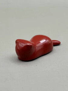 箸置き 猫 本朱［NF233］