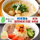 【ふるさと納税】盛岡 めんこいめん 2種 計6食 Eセット 純米麺 盛岡純米冷麺 グルテンフリー 米粉麺 麺 米粉 冷麺 盛岡冷麺 人気 グルメ お取り寄せ ギフト プレゼント お土産 めんこい 農事組合法人となん 送料無料 岩手県 盛岡市　盛岡市