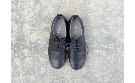 軽量メダリオンシューズ　【ブラック / サイズ　25.5センチ】