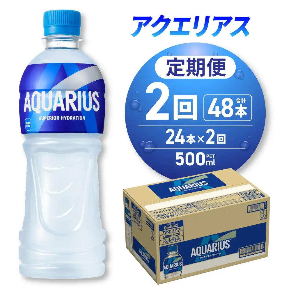 【２ヶ月定期便】アクエリアス500mlPET×24本 ペットボトル スポーツドリンク 清涼飲料水 アクエリアス ソフトドリンク アクエリアス スポーツドリンク スポドリ 札幌工場製造