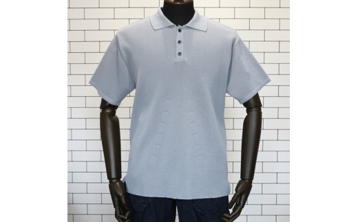体にやさしいニットポロシャツ グレーL 新潟県 五泉市 有限会社桜井メリヤス工場