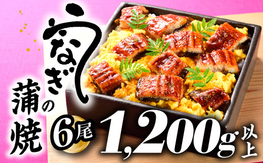 
                  BH020.うなぎの蒲焼６尾（計１２００g以上）『１～２ヶ月前後でお届け！！』
                