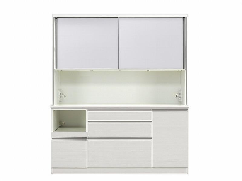 
            シュシュ キッチンボード 幅170cm オープンボード カップボード 引き戸 食器棚 完成品 ダイニングボード 大川家具
          