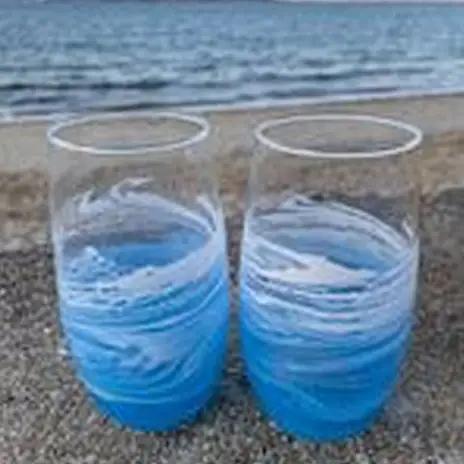 【福岡市】オーシャングラス 1個 420ml【カラー選択可】 ピンク系