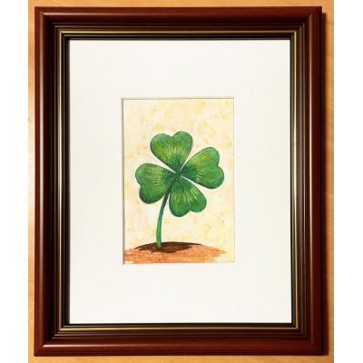 ふるさと納税 八尾市 ハガキ大原画【クローバー】(F131)