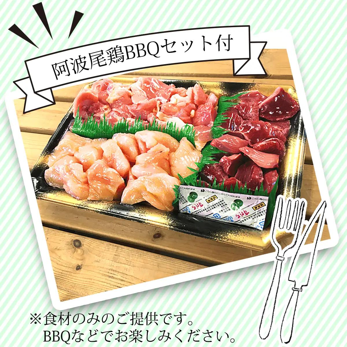 コテージ宿泊チケット＋阿波尾鶏BBQセット　まぜのおか 