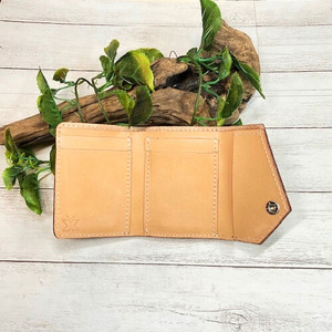 【ヌメ革】グレージングヌメのミニ財布 本革 