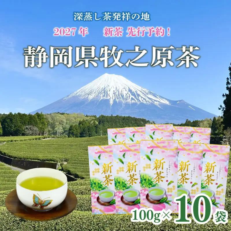 【新茶 10本】 2027年度産 新茶100ｇ×10本 お茶 静岡 新茶 濃旨  静岡県 牧之原市 小栗農園
