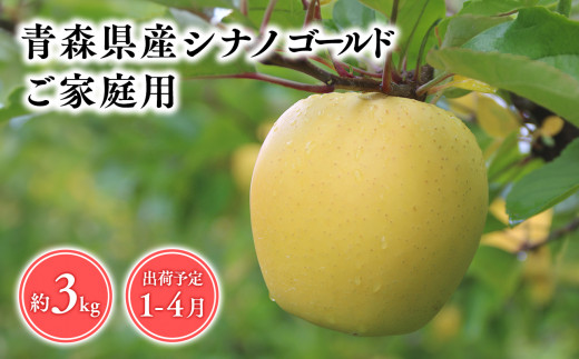 2025年産　 １月～４月発送　【訳あり】家庭用シナノゴールド3kg【青森県 平川市 そと川りんご園】１月～４月発送 家庭用 青森 青森県産 平川 りんご リンゴ 林檎 くだもの 果物 フルーツ 