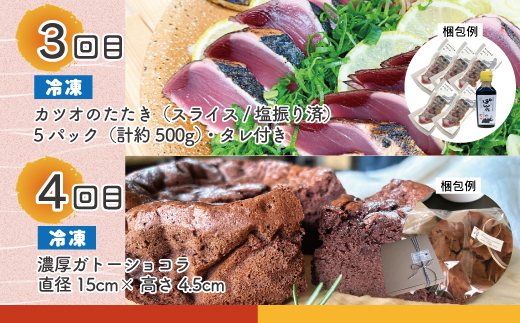 四万十 うきうき定期便5万円コース 定期便 四万十市 高知 高知県 しまんと 鰹 かつお かつおのたたき 月替わり 牛肉 黒毛和牛 四万十牛 豚肉 ハラミ パン 食パン あんこ 魚介 肉 ケーキ ガト