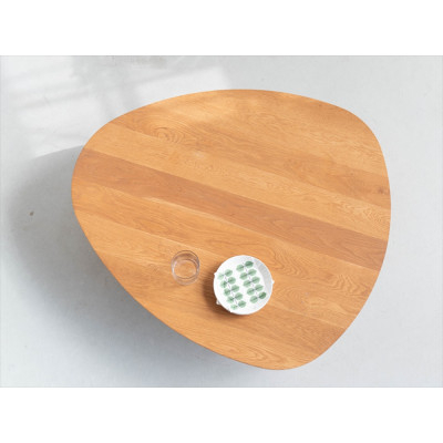 
            折れ脚　リビングテーブル　キャビン　W140×120×33　オーク無垢材(福岡県)【1468311】
          