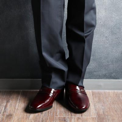 ふるさと納税 大和郡山市 幅広4E設計 牛革スリッポンメンズビジネスシューズ ふんわり中敷 No.111 ワイン 26.5cm |  | 02