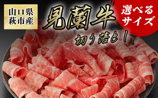 
                  山口県萩市産 見蘭牛 切り落とし 500g ～ 1kg
                