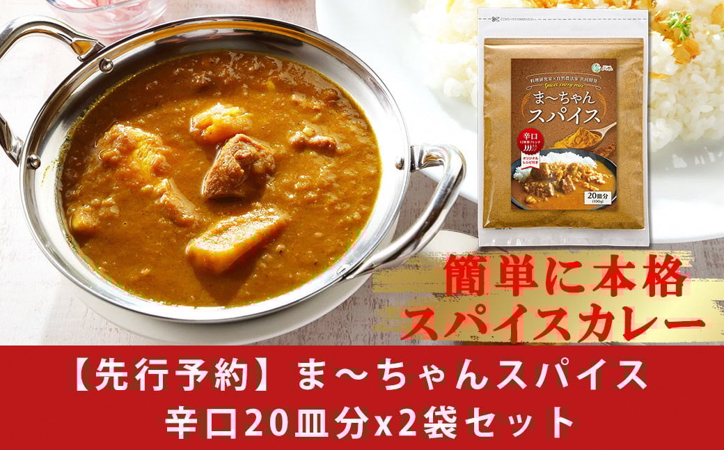 
            先行予約 スパイスカレー 辛口 [誰でも簡単レシピ付] 40皿分(200g) 無添加 グルテンフリー カレースパイス (ま〜ちゃんスパイス 辛口) 【010S750】
          