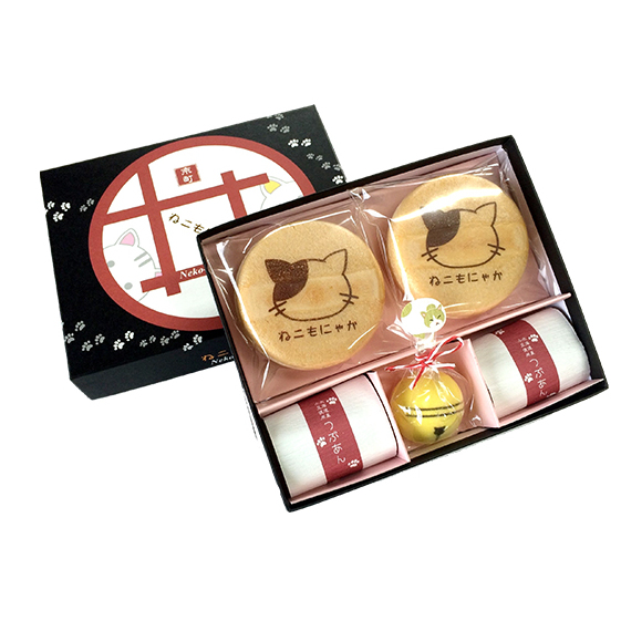 〈京の老舗〉かわいい和スイーツ「ねこもにゃか」10箱セット〈スイーツ 和菓子 生菓子 最中 もなか 粒あん ゼリー 金平糖 こんぺいとう 和三盆糖 ねこ 猫 ギフト 贈り物 飲料 加工食品〉_イメージ