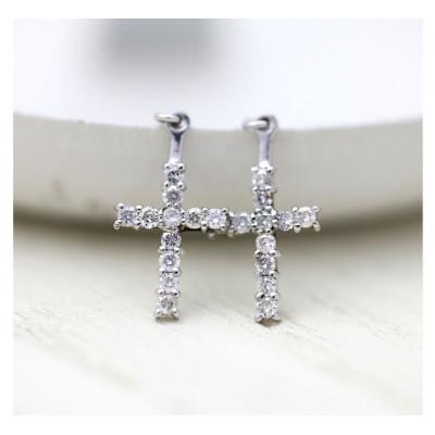 ふるさと納税 韮崎市 ピアス プラチナ PT900 ダイヤモンド 0.4ct 十字架モチーフ 【f089-pt】 |  | 02