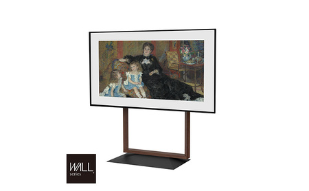 WALL インテリアテレビスタンド FRAMESTAND テレビスタンド 80インチ対応 首振り 壁寄せ スタイリッシュ デザイン スリム 東京都 大田区 ホワイト
