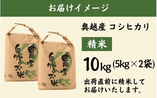 【先行予約】【令和8年産】自然の清流が育んだ奥越産コシヒカリ10kg（精米 5kg×2袋）※2026年9月10日以降順次発送予定 [B-086001]