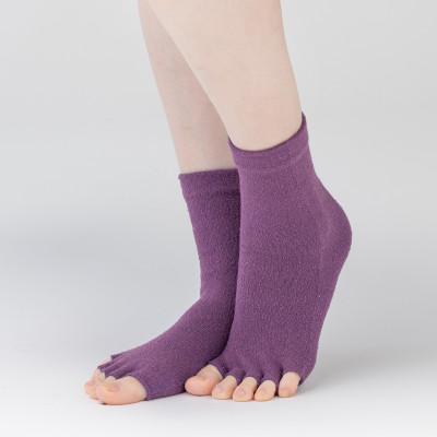 ふるさと納税 泉大津市 天然の美容繊維　シルク指汗さわやかソックス　2組　フリーサイズ　パープル　H-SO1203X2