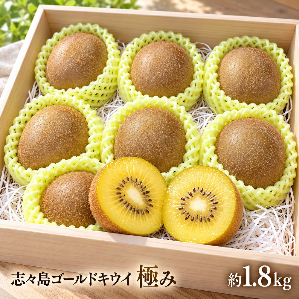 【ふるさと納税】 キウイ キウイフルーツ 志々島ゴールドキウイ 極み 約1.8kg 【数量限定】 [ 高糖度 大玉 フルーツ 果物 黄肉 甘い 人気 おすすめ 美味しい 贈答用 ギフト お取り寄せ グルメ 国産 送料無料 香川県 三豊市 返礼品 40000 40,000円 台 志々島オーシャンズ ]