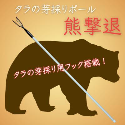 ふるさと納税 岩泉町 タラの芽採りポール 熊撃退(牛皮カバー付き)