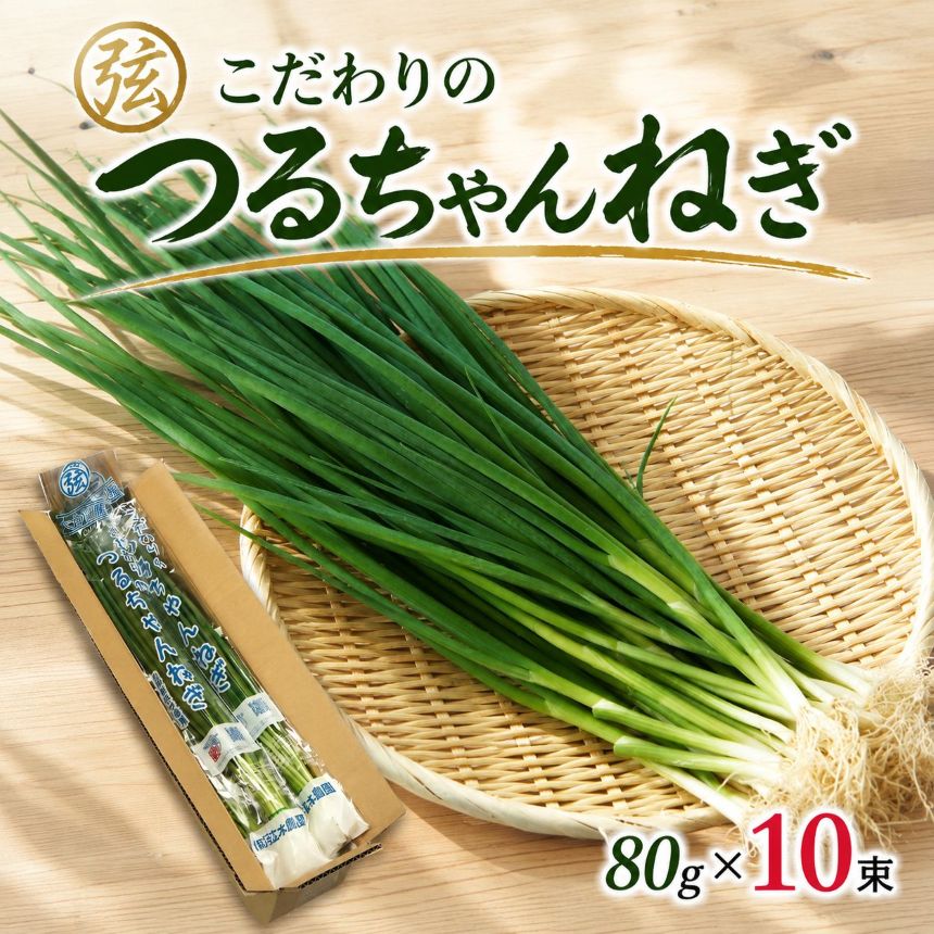 【ふるさと納税】弦本農園のこだわりのつるちゃんねぎ 80g×10束 | 葱 ねぎ ネギ 小葱 小ねぎ 小ネギ 薬味 大分県 中津市 国産