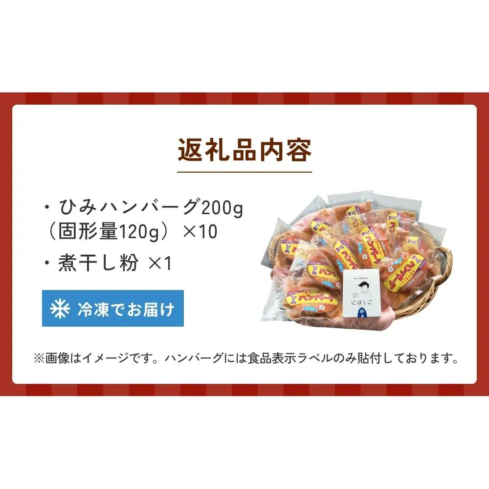 ひみハンバーグと煮干し粉のセット 富山県 氷見市 煮干 惣菜 調味料　ハンバーグ