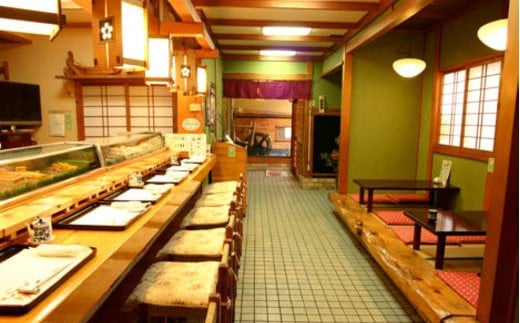 【店舗飲食】塩竈寿司海道　仁王寿司　特上握りと日本酒セット（２人前）　【04203-0200】