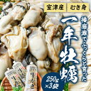 【ふるさと納税】H-13【12月〜3月限定】 室津産むき身牡蠣250g×3袋