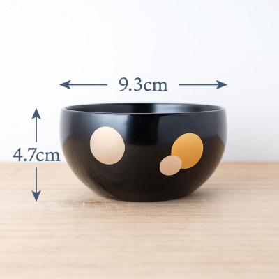 ふるさと納税 湯沢市 小鉢 ( 水玉 ) 黒 《 川連漆器 》 / 伝統的工芸品[L9202] |  | 02
