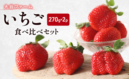 いちご食べ比べセット 大谷ファーム いちご食べ比べセット【270g×2パック】【先行予約】