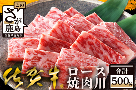 予約受付【3月発送】E-29 佐賀牛 ロース焼肉用500ｇ