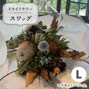 【ふるさと納税】【木造駅舎にあるお花屋さん】ドライフラワースワッグ L【ミドリブ】/花 インテリア 雑貨 ギフト 贈答 母の日 にも [BBR004]