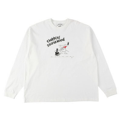 【ふるさと納税】【Sea Sauna Shackオリジナル】薪割りロングTシャツ ホワイト Lサイズ【1668857】