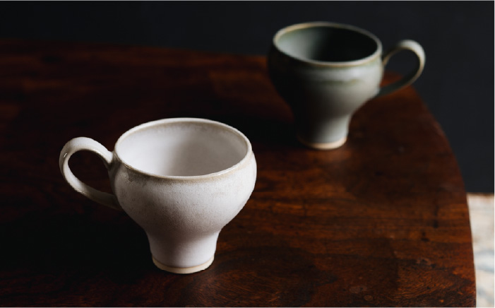 【波佐見焼】コーヒーのためのカップ コーヒーカップ tall (ホワイト・グリーン) 2色セット【イロドリ】 [KE20]