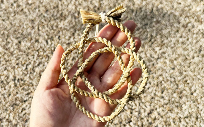 まこものしめかざり　雅ストラップ（大サイズ）　島根県松江市/豊付堂　真菰　マコモ　しめ縄　お祓い　お守り [ALEM007]